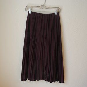 Purple Crepe Pleated Uniqlo Skirt